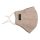 PureMe Reusable / Adjustable Mask Linen 2 pcs N95 filters inside the package Beige