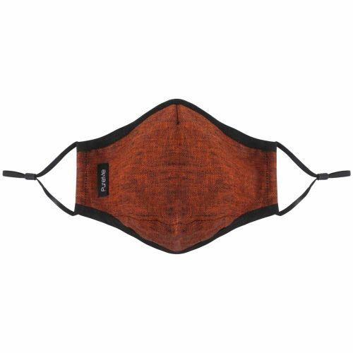 PureMe Reusable / Adjustable Mask Linen 2 pcs N95 filters inside the package Rust Orange