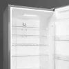 SMEG RC20XDNE szabadon álló alulfagyasztós hűtőszekrény Total No Frost hűtési rendszerrel és Multiflow légáramlással Universale design , Inox / Rozsdamentes acél hatás