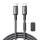 Joyroom Type-C - Type-C Unlimited Series Cable A50, 60W, 480mb/s, 1.2m with Magnetic Orgaznizer, Gray (S-A50_CC)