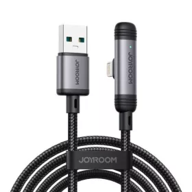   Joyroom USB - Lightning EnjoyX Series 90 Degree Cable A56, 3A, 480mb/s, 1.2m, Black (S-A56)