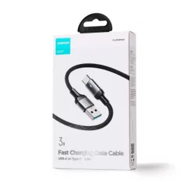   Joyroom USB - Type-C Data Cable, 3A, 1.2m, Black (S-UC027A10)