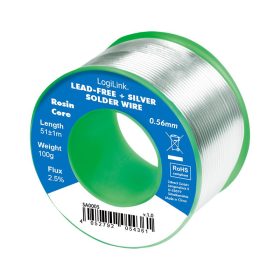  Logilink Forrasztóhuzal 0,56 mm (ólommentes + ezüst), 0,7% réz, 100 g (SA0005)
