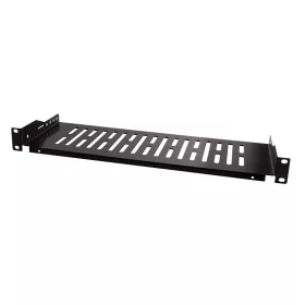   Logilink 19" konzolos polc, elülső csavaros rögzítés, fekete
