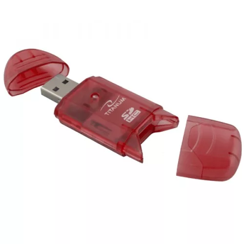TITNAUM TA101R SDHC USB 2.0 KÁRTYAOLVASÓ PIROS