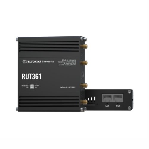 Teltonika RUT361 | Industrial 4G LTE router | Cat 6 LTE, WiFi 4, 2x RJ45 100Mb/s, IP30