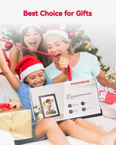 Thomson 1001W digitális képkeret 10" 1280x800, WiFi képátvitel mobilappról, érintő kijelző, fekete