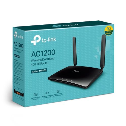 TP-Link Archer MR400 | LTE Router | AC1200, Dual Band, 4x RJ45 100Mb/s, 1x SIM