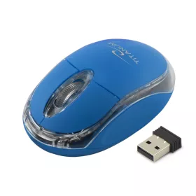   TITANUM VEZETÉK NÉLKÜLI 2.4GHZ OPTIKAI EGÉR 3D USB CONDOR KÉK TM120B