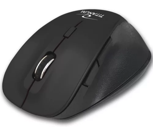 TITANUM VEZETÉK NÉLKÜLI BLUETOOTH OPTIKAI EGÉR 6D FORNAX FEKETE TM122K
