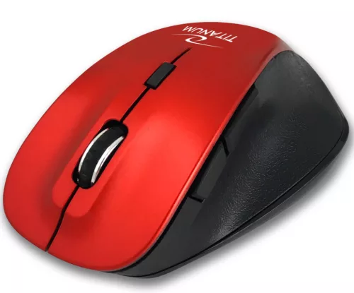 TITANUM VEZETÉK NÉLKÜLI BLUETOOTH OPTIKAI EGÉR 6D FORNAX PIROS TM122R