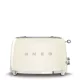 SMEG TSF01CREU 2 szeletes kenyérpirító 6 pirítási fokozattal és 3 automata programmal 50's Style Retro design , Krém