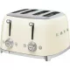 Smeg kenyérpirító 4 szeletes, 50-es évek design (krém) TSF03CREU