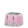 Smeg kenyérpirító 4 szeletes, 50-es évek design (rózsaszín) TSF03PKEU