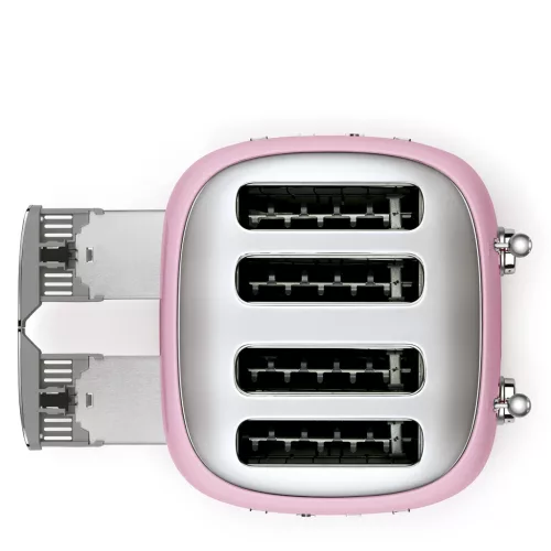 Smeg kenyérpirító 4 szeletes, 50-es évek design (rózsaszín) TSF03PKEU