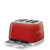 SMEG TSF03RDEU 4 szeletes kenyérpirító (4 réssel) 6 pirítási fokozattal és 3 automata programmal 50's Style Retro design , Piros