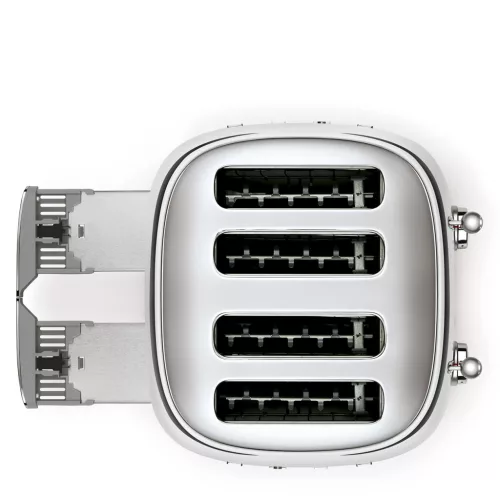 Smeg kenyérpirító 4 szeletes, 50-es évek design (króm) TSF03SSEU