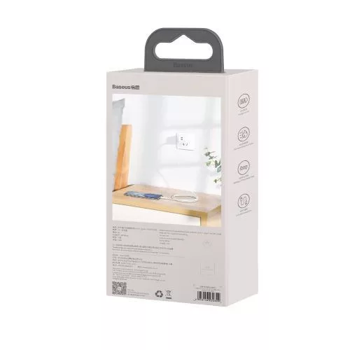 Baseus Simple Wisdom USB-A - USB-C kábel 2db 1.5m fehér