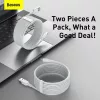 Baseus Simple Wisdom USB-A - USB-C kábel 2db 1.5m fehér