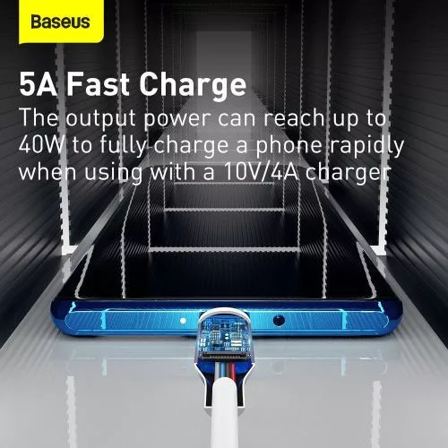 Baseus Simple Wisdom USB-A - USB-C kábel 2db 1.5m fehér