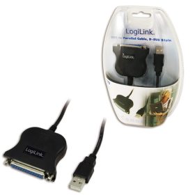   USB 1.1 / párhuzamos portos kábel, 1,8 m, fekete, LogiLink UA0054