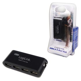 LogiLink UA0085 4 Portos USB HUB fekete