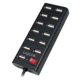 LogiLink UA0126 13 Portos USB HUB fekete