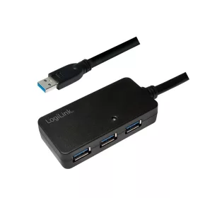   Logilink USB 3.0 aktív átjátszó kábel 4-port elosztóval, 10m