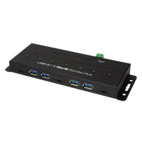   Logilink USB 3.2 Gen 2 Hub, 7-port, 4x USB-AF + 3x USB-CF Combo Hub, fém