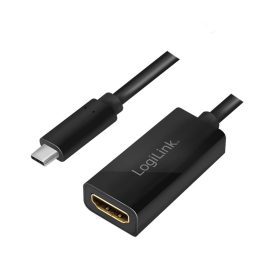   Logilink USB 3.2 (Gen 2) adapter, C/M HDMI A/F-re, 4K/60Hz, fekete, 0,15m