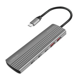   Logilink Ultravékony USB 3.2 Gen2 hub, 2x USB-A, 8x USB-C, PD, 100 W, asztroszürke (UA0415)