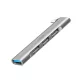 Logilink Ultravékony, 4 portos USB-C hub, 18 W, 1x USB-C/M, 3x USB-A/F, alumínium