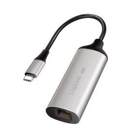   Logilink USB-C/M 3.2 Gen 1 - RJ45/F 5G Gigabit Ethernet adapter, Full Duplex áramlásszabályozással, alumínium