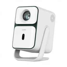   Wanbo Projektor T2 Ultra Portable Full HD 1080P, Android TV 11 with 120 degree Gimbal Mount, White EU