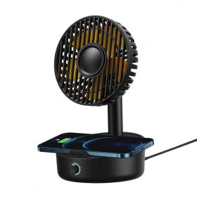   Baseus Hermit asztali ventilátor 10 W-os indukciós töltővel