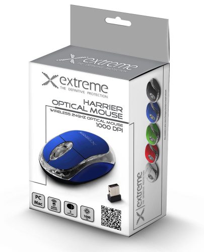 EXTREME WIRELESS 2.4GHZ OPTICAL MOUSE 3D USB HARRIER BLUE
