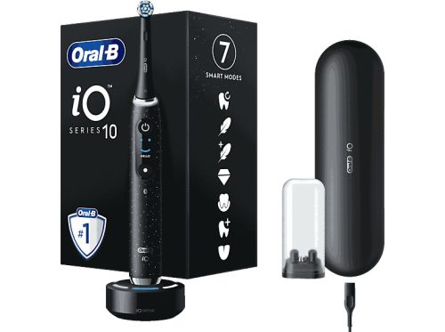 ORAL-B IO SERIES 10 ELEKTROMOS FOGKEFE, UTAZÓTOKKAL, FEKETE
